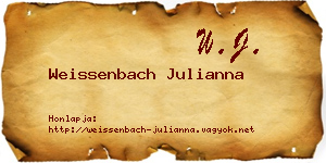 Weissenbach Julianna névjegykártya